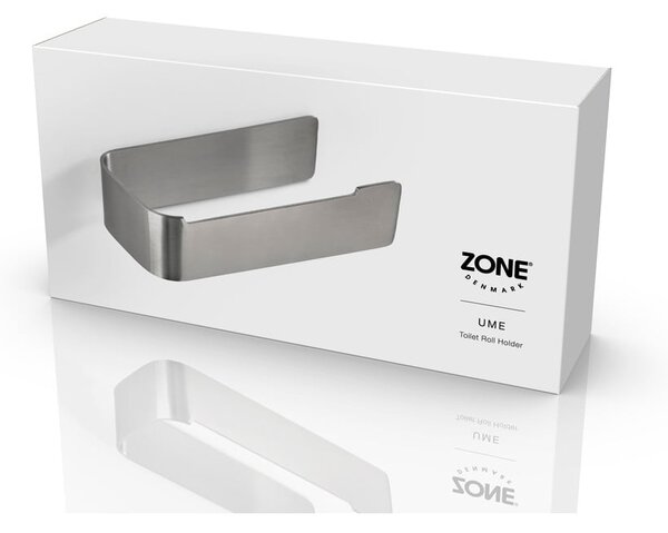 Zidni držač toaletnog papira od nehrđajućeg čelika u mat srebrnoj boji Ume – Zone