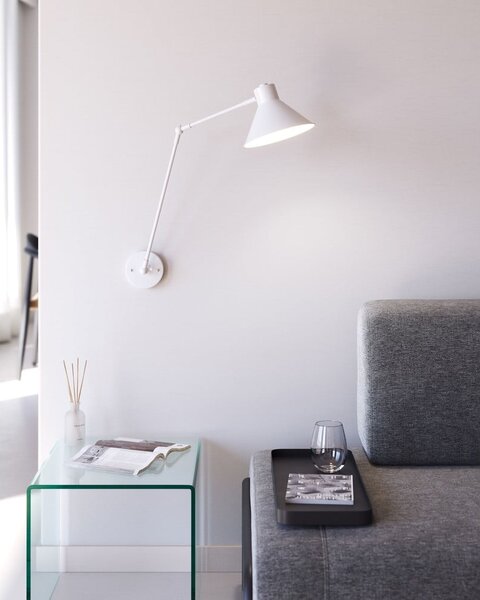 Bijela zidna lampa Dione – Kave Home