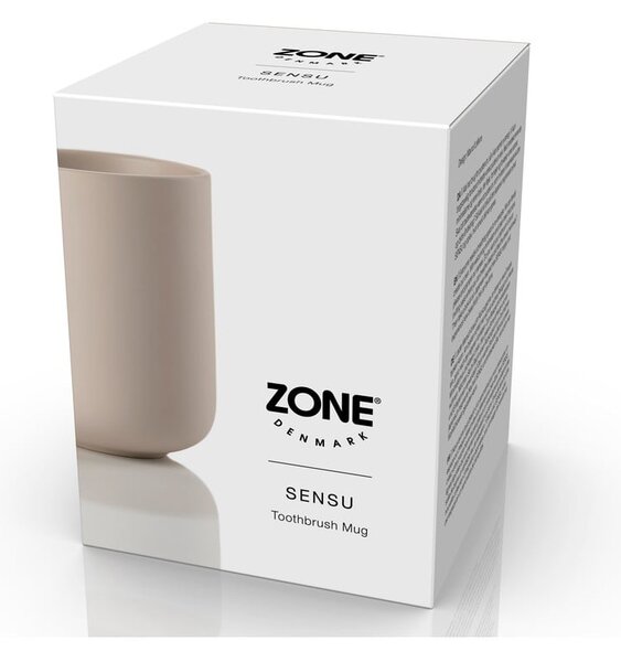 Bež čaša za četkice za zube od kamenine Sensu – Zone