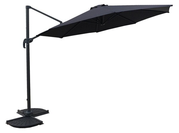 Sivi suncobran 300x300 cm Deluxe – Garden Pleasure