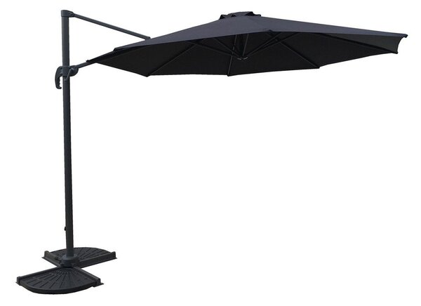 Sivi suncobran 300x300 cm Deluxe – Garden Pleasure