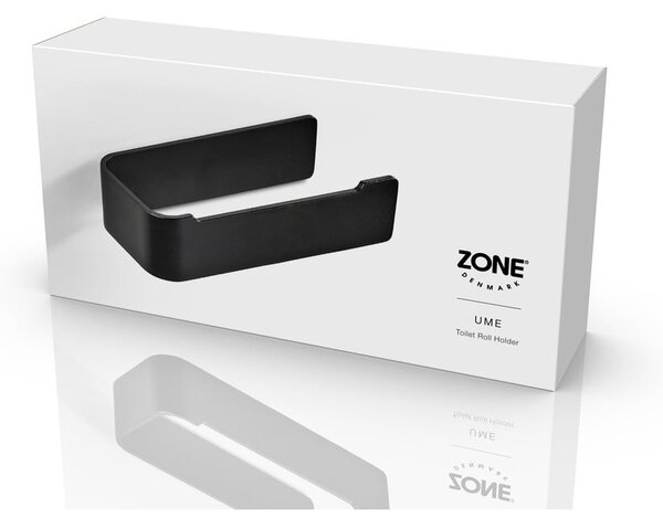 Crni metalni zidni držač toaletnog papira Ume – Zone