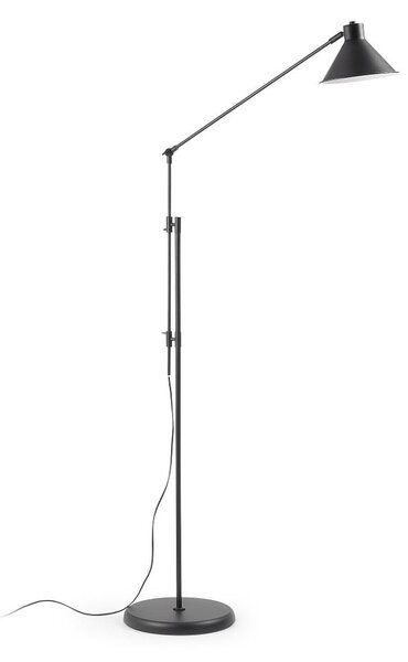 Crna stojeća svjetiljka s metalnim sjenilom (visina 220 cm) Dione – Kave Home