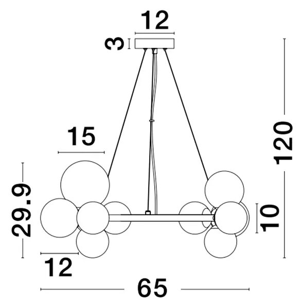 ODILLIA VISILICA G9 /IP20/MATT ZLATNA NL9028856
