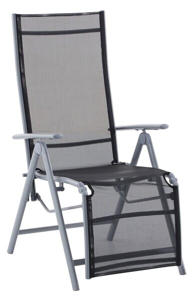 Crna metalna vrtna stolica Ariola – Garden Pleasure