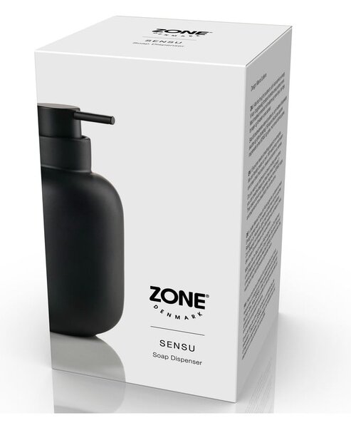 Crni dozator sapuna od kamenine 300 ml Sensu – Zone