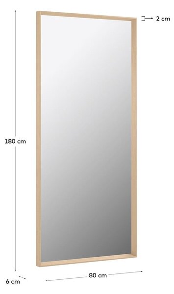 Zidno ogledalo 80x180 cm Nerina Natural – Kave Home