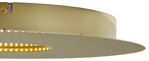 Moderna stropna svjetiljka zlatna 40 cm uklj. LED s mogućnošću prigušivanja u 3 koraka - Morning