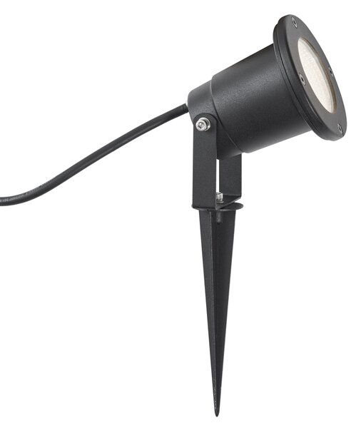 Moderni vrtni reflektor crni uklj. LED podesiv s kabelom i utikačem 250 cm IP65 - Basic