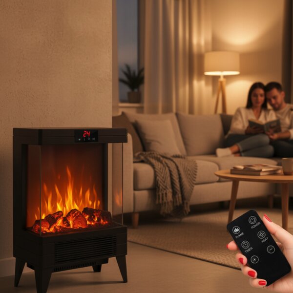 Električni kamin s efektom plamena 2000 W