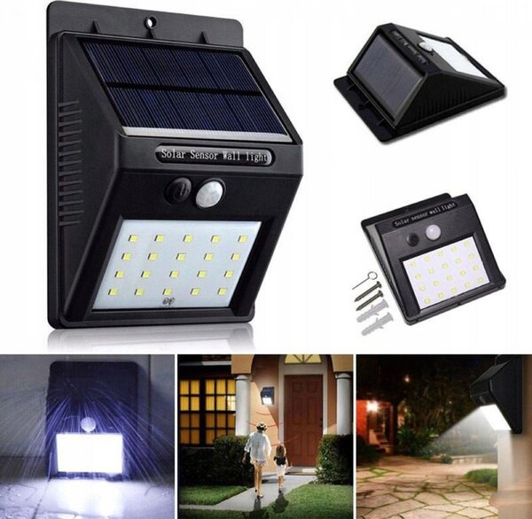 30 LED solarna zidna svjetiljka s pokretom sezona Pir