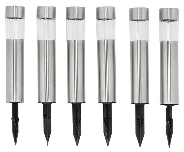 BAUHAUS Set solarnih svjetiljki Mini (D x Š x V: 4,7 mm x 4,7 cm x 33,5 mm, Srebrna, IP44)