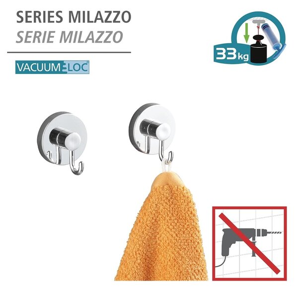 Sivi samoljepljiv set pribora za kupaonicu Milazzo – Wenko