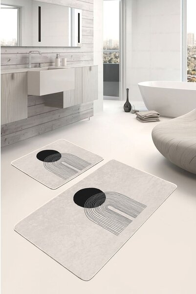 Bež kupaonske prostirke u setu 2 kom 60x100 cm – Mila Home