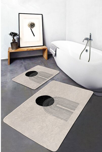 Bež kupaonske prostirke u setu 2 kom 60x100 cm – Mila Home