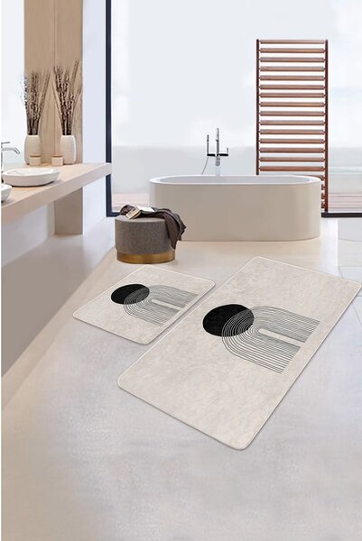 Bež kupaonske prostirke u setu 2 kom 60x100 cm – Mila Home