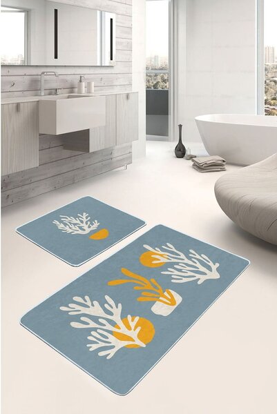 Plave kupaonske prostirke u setu 2 kom 60x100 cm – Mila Home