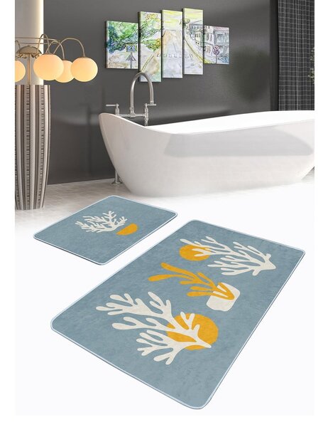 Plave kupaonske prostirke u setu 2 kom 60x100 cm – Mila Home