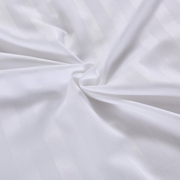 Hotelska posteljina od mikrovlakana JASMINE bijela - pruge 2 cm, hotelski džep Dimenzije posteljine: 70 x 90 cm | 140 x 220 cm