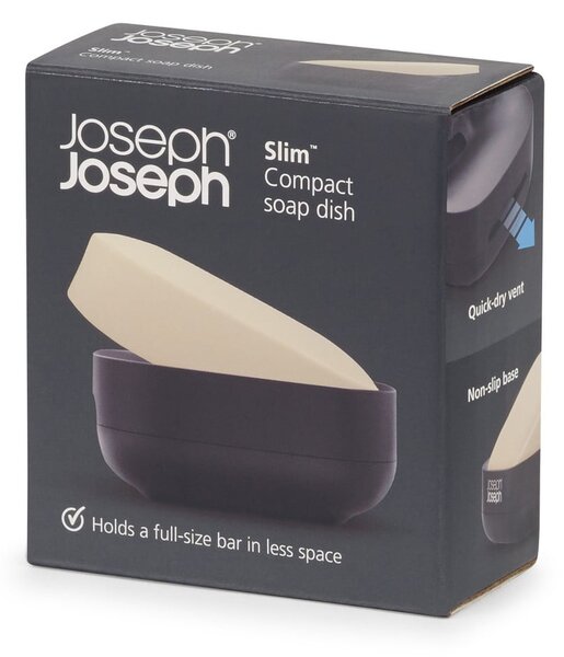 Crna plastična posuda za sapun Slim – Joseph Joseph