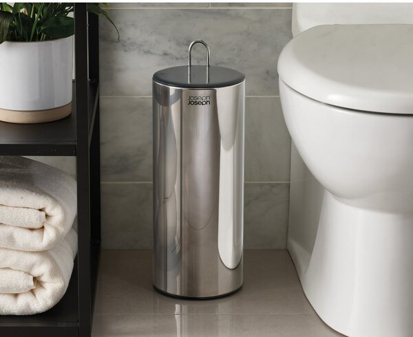 Metalni držač za WC papir u srebrnoj boji Luxe – Joseph Joseph