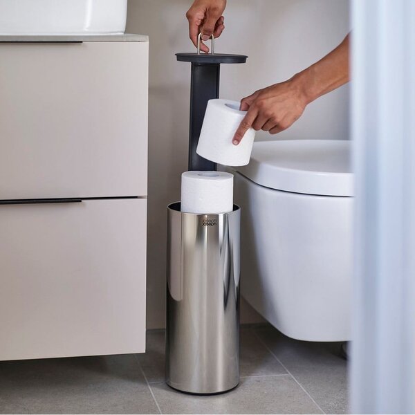 Metalni držač za WC papir u srebrnoj boji Luxe – Joseph Joseph