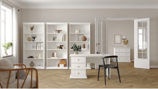 Bijela biblioteka 96x201 cm Paris – Tvilum