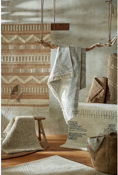 Svijetlo siva ručno rađena staza od mješavine vune 60x230 cm Minerals – Flair Rugs