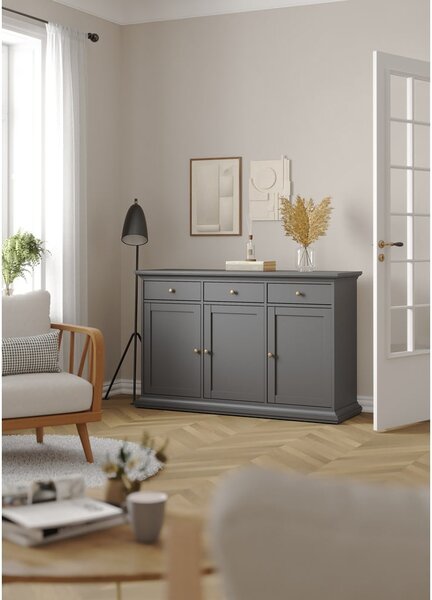 Siva niska komoda 144x92 cm Paris – Tvilum