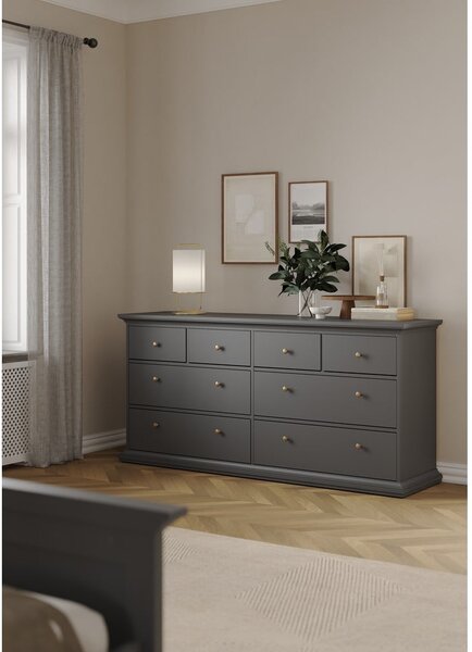 Siva niska komoda 183x87 cm Paris – Tvilum