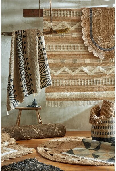Bež tepih od jute Flair Rugs Medina, 120 x 170 cm