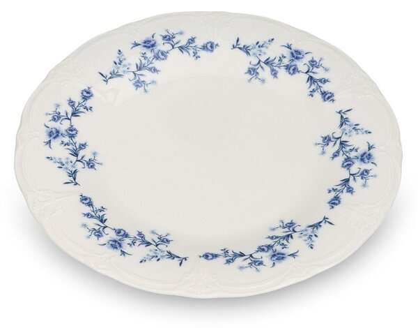 Bijeli/plavi porculanski tanjur ø 27,5 cm Retro – BonBistro