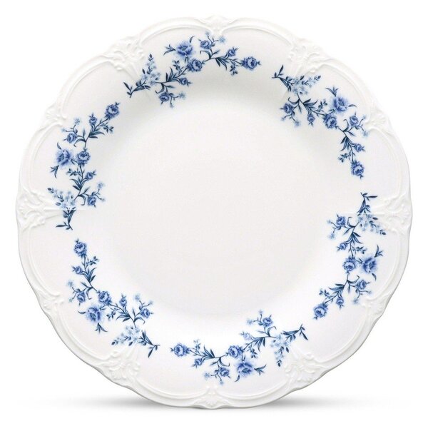 Bijeli/plavi porculanski tanjur ø 27,5 cm Retro – BonBistro