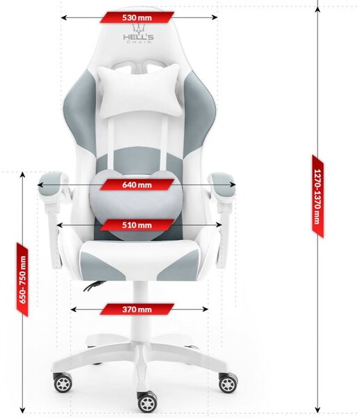 Elegantna igračka fotelja u bijelo-sivoj boji HC RAINBOW