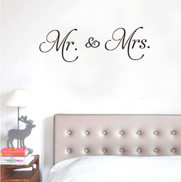 Zidna naljepnica Mr and Mrs 90x30cm