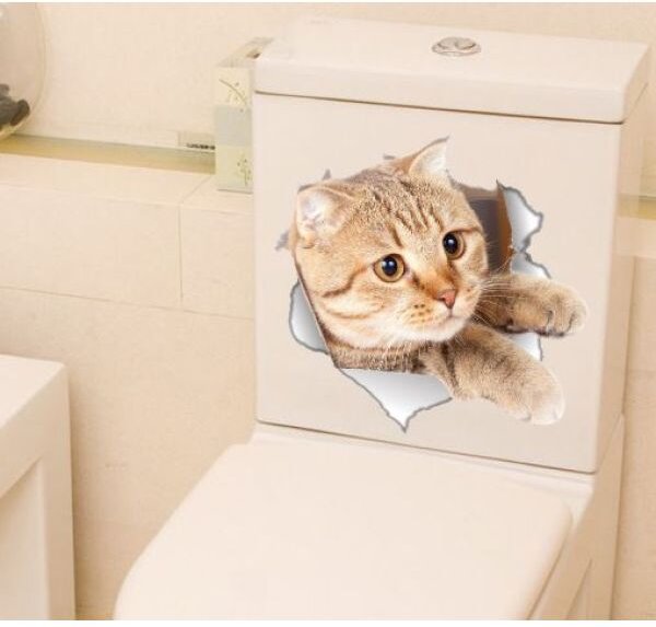 Naljepnica za WC dasku ili kotlić pas ili mačka