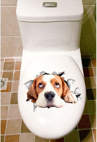 Naljepnica za WC dasku ili kotlić pas ili mačka