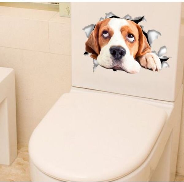 Naljepnica za WC dasku ili kotlić pas ili mačka