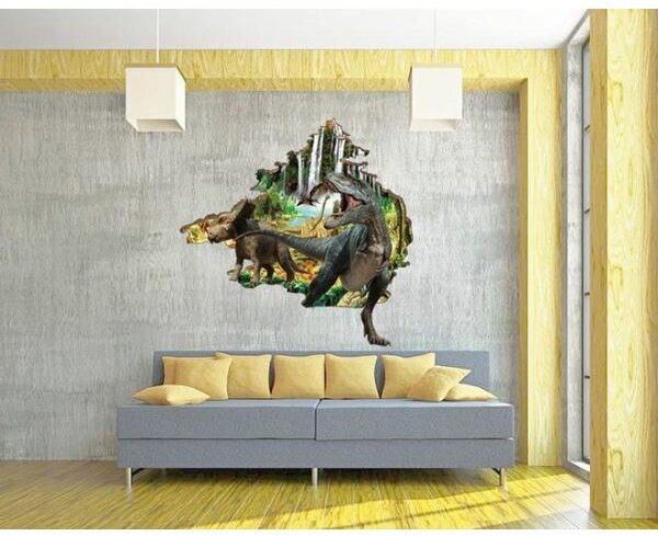 3D Jurassic Park Dinosaur zidna naljepnica 100 x 86 cm