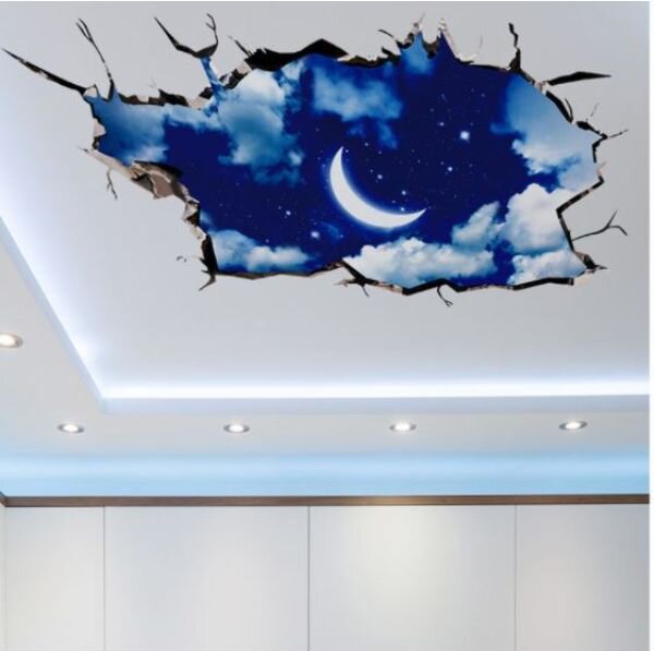 3D Stropna zidna naljepnica mjesečina 105 x 60 cm