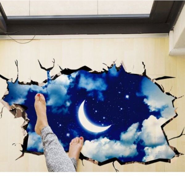 3D Stropna zidna naljepnica mjesečina 105 x 60 cm