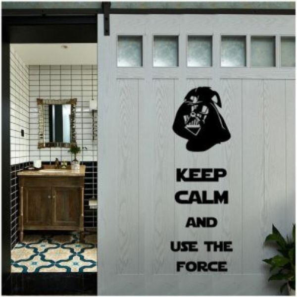 Zidna naljepnica Keep calm and use the force 100x35cm