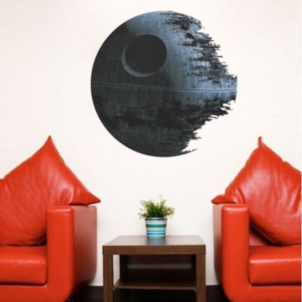 3D Death Star naljepnica za zid 45x45cm