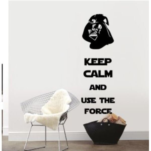 Zidna naljepnica Keep calm and use the force 100x35cm