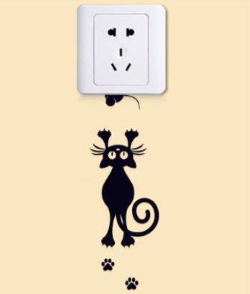 (5 kom) naljepnica za utičnice i prekidače Curious Cats