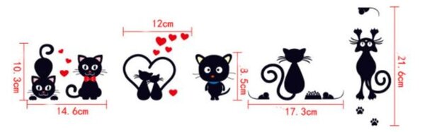 (5 kom) naljepnica za utičnice i prekidače Curious Cats
