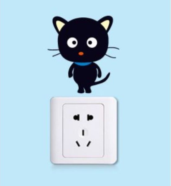 (5 kom) naljepnica za utičnice i prekidače Curious Cats